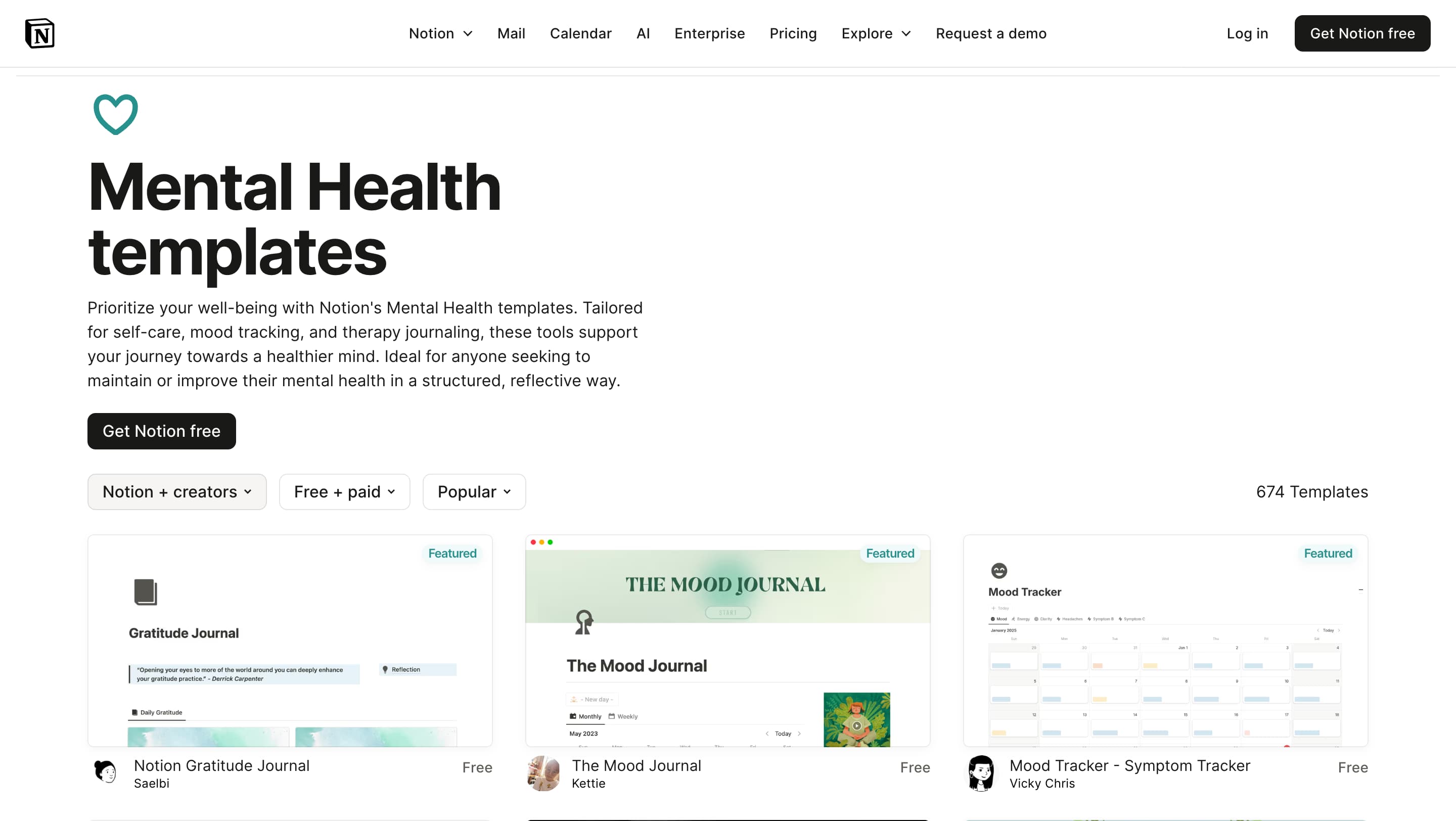 Notion Wellness Templates